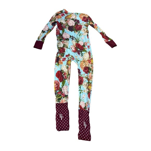 Posh Peanut 3T Floral Long Sleeve Romper With‎ Zipper Closure For Toddlers - Picture 6 of 6